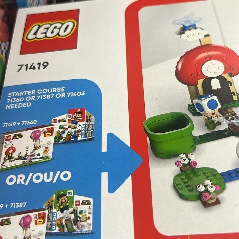 LEGO Super Mario Peach's Garden Balloon Ride Expansion Set 71419 with Pom Pom